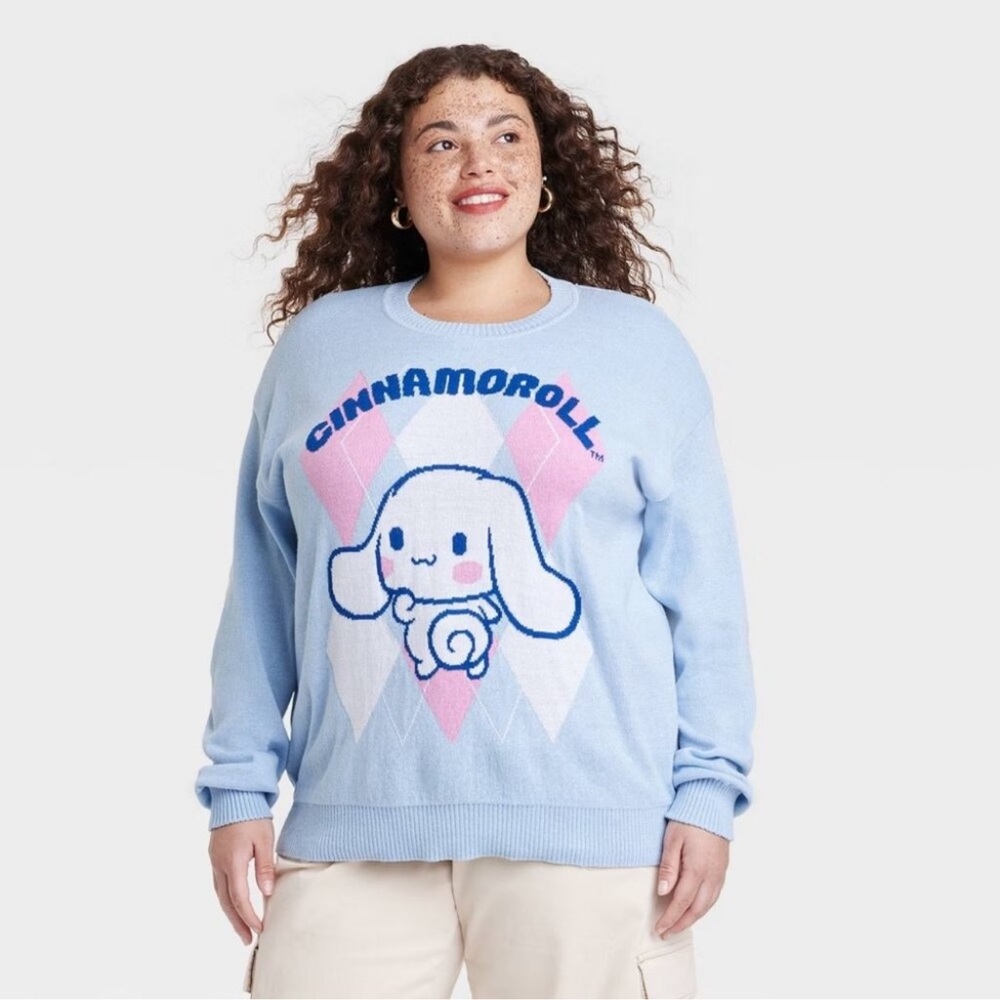 SANRIO size 1X Cinnamoroll Sweater Hello Kitty Friends NEW Target Graphic Design